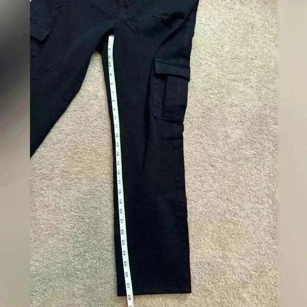 Isaac Mizrahi Live! Cargo Pants Size 16 Tall Black Closet Staple Minimal Capsule - Picture 9 of 9